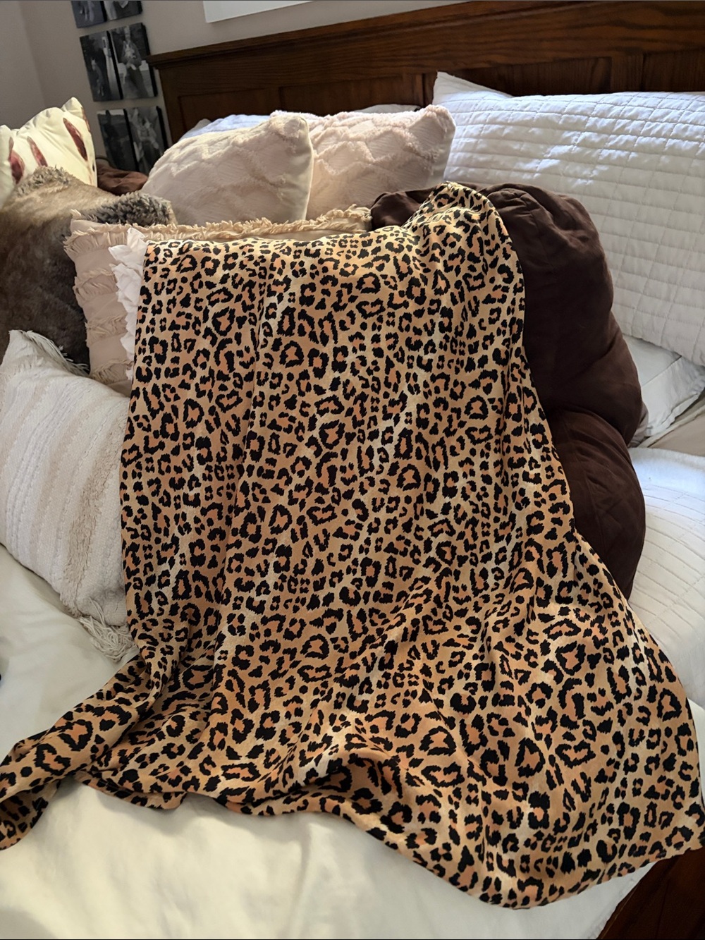 Leopard Print Maxi Skirt in Tan and Black